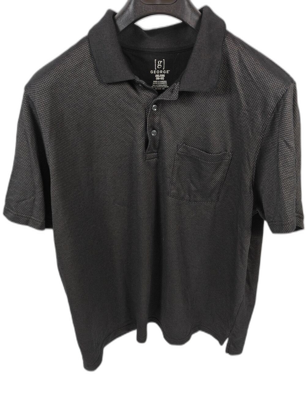 Mens George Polo Shirt Black 2XL